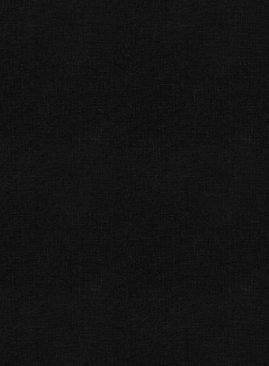 Easy Pants Pure Black Linen - StudioSuits