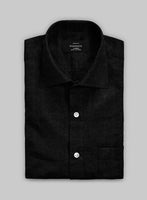 Pure Black Linen Shirt