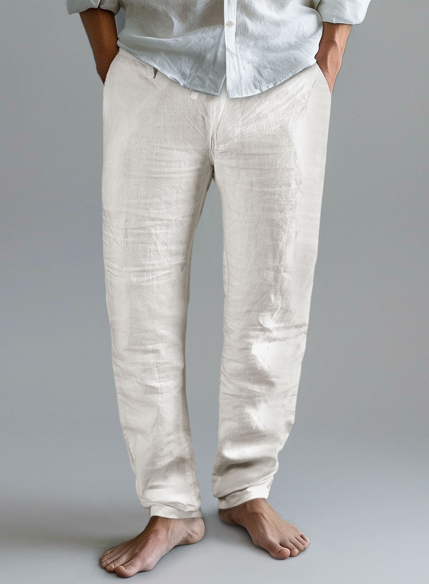 Pure Linen Drawstring Pants - StudioSuits