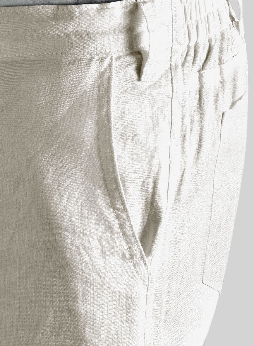 Pure Linen Drawstring Pants - StudioSuits
