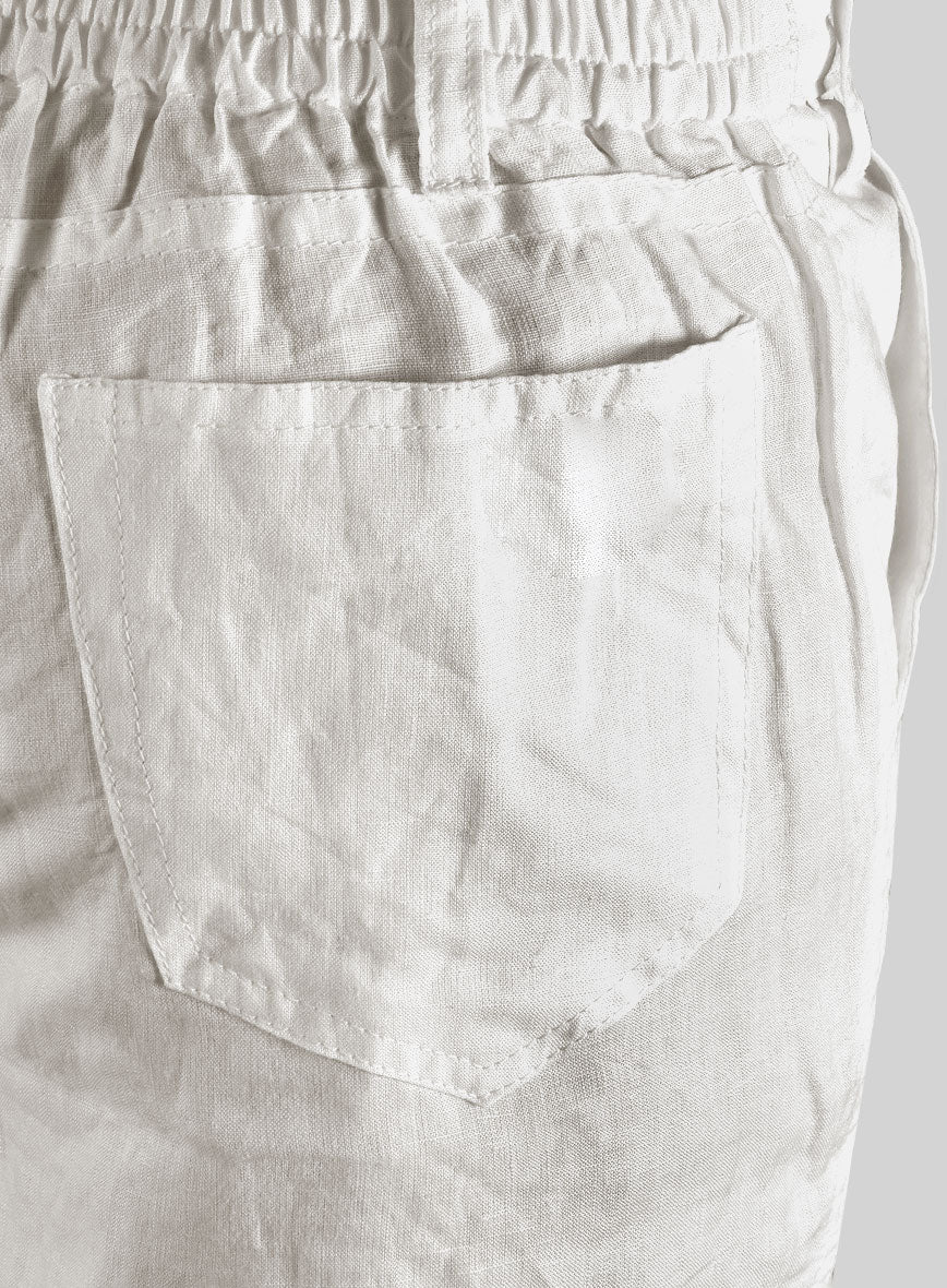 Pure Linen Drawstring Pants - StudioSuits