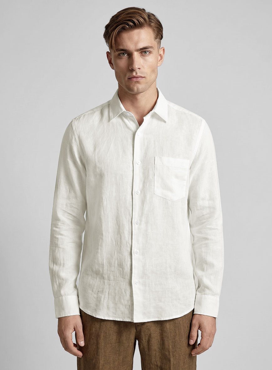 Pure Natural Linen Shirt - StudioSuits
