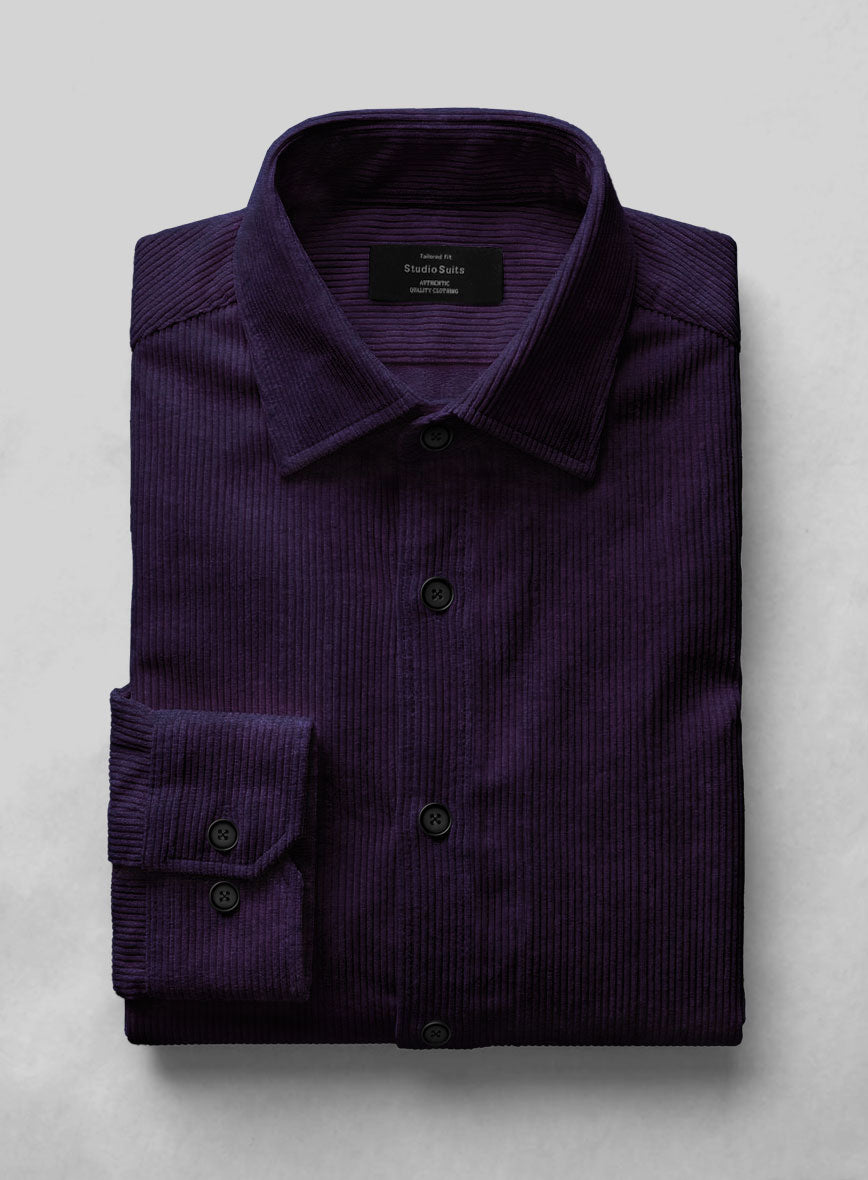 Purple Corduroy Shirt - StudioSuits
