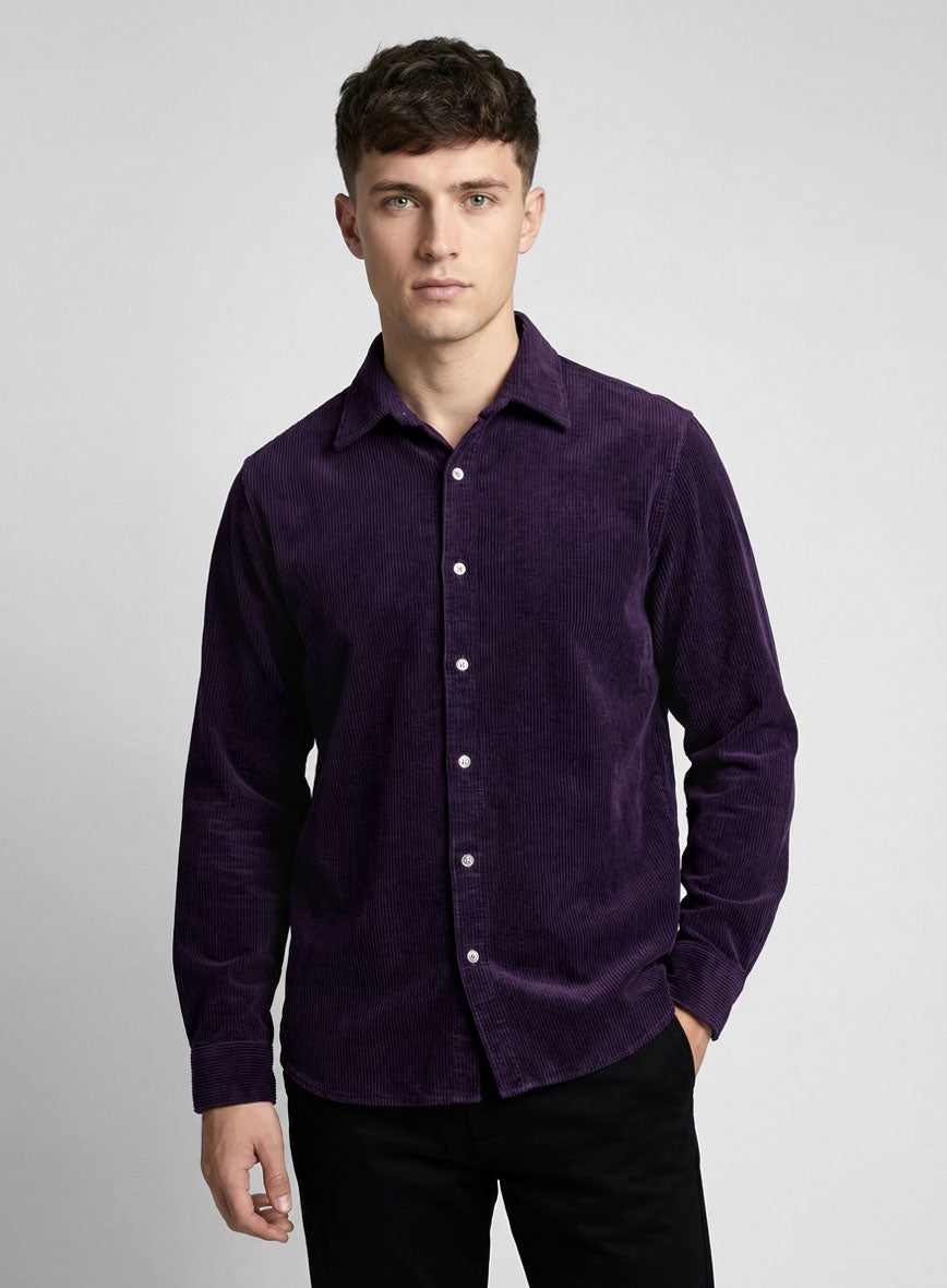 Purple Corduroy Shirt - StudioSuits