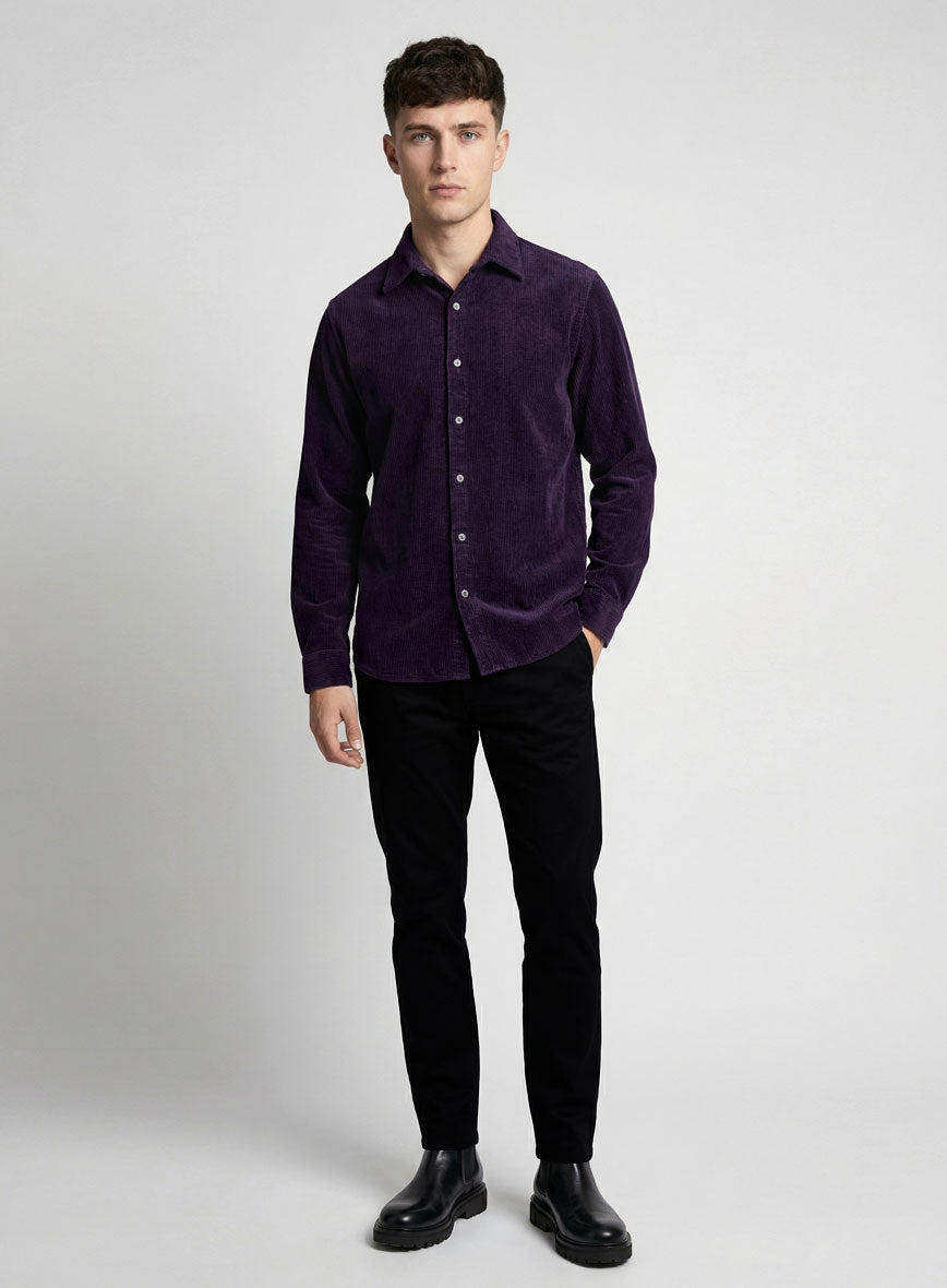 Purple Corduroy Shirt - StudioSuits