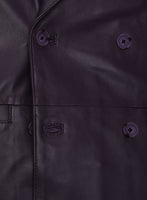 Purple Hampton Leather Blazer - StudioSuits
