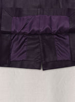 Purple Hampton Leather Blazer - StudioSuits