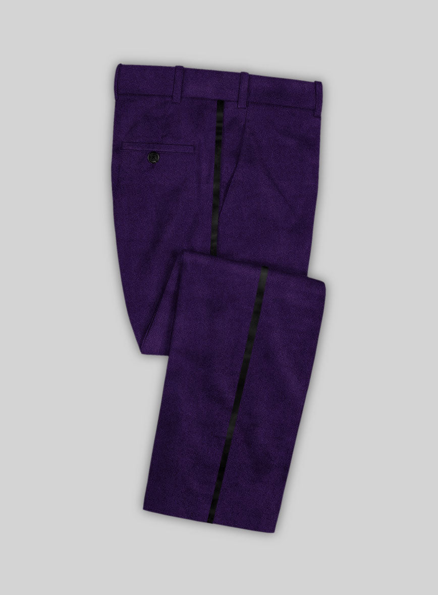 Purple Velvet Double Breasted Tuxedo Suit - StudioSuits