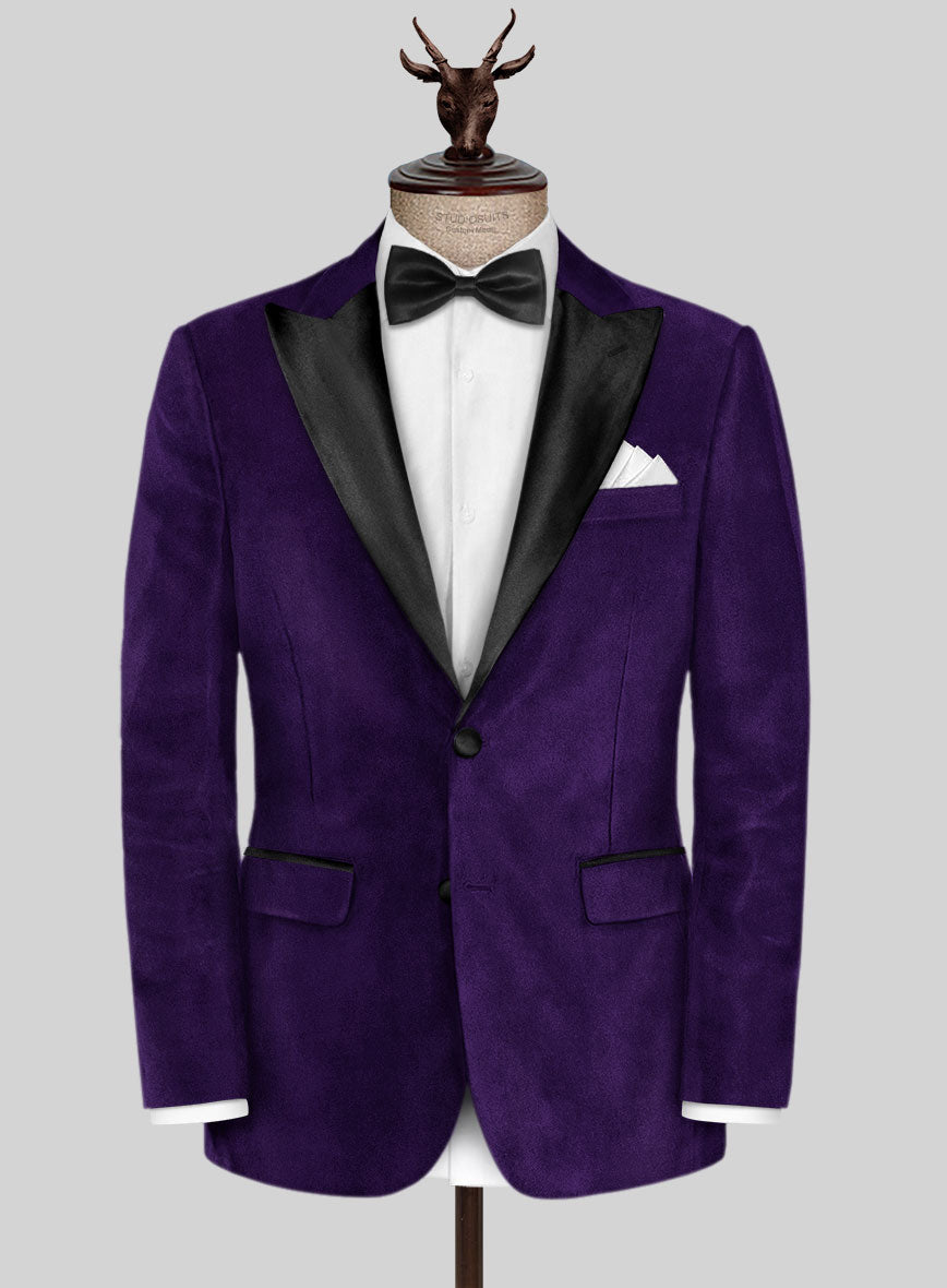 Purple Velvet Tuxedo Jacket - StudioSuits