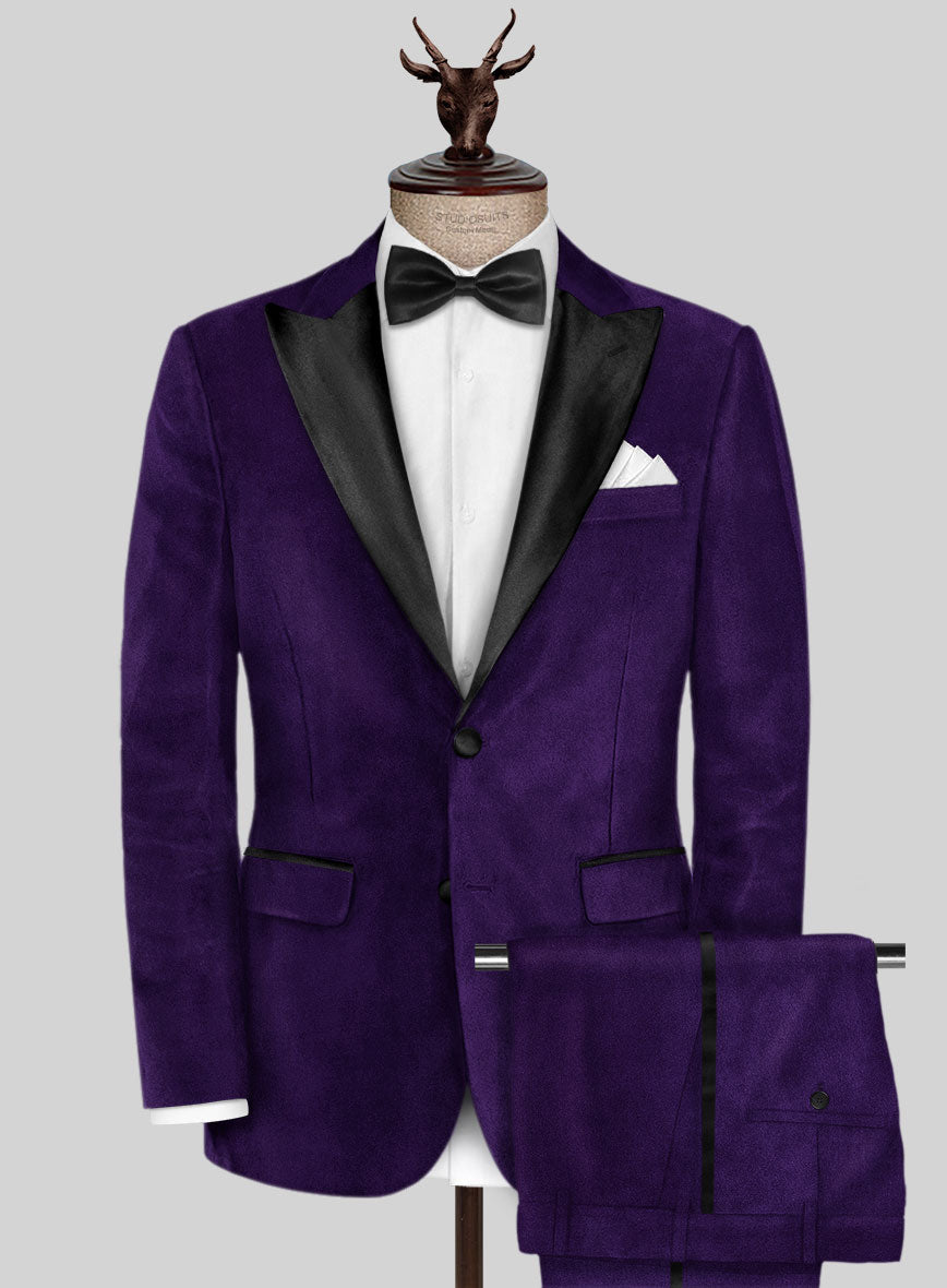 Purple Velvet Tuxedo Suit - StudioSuits