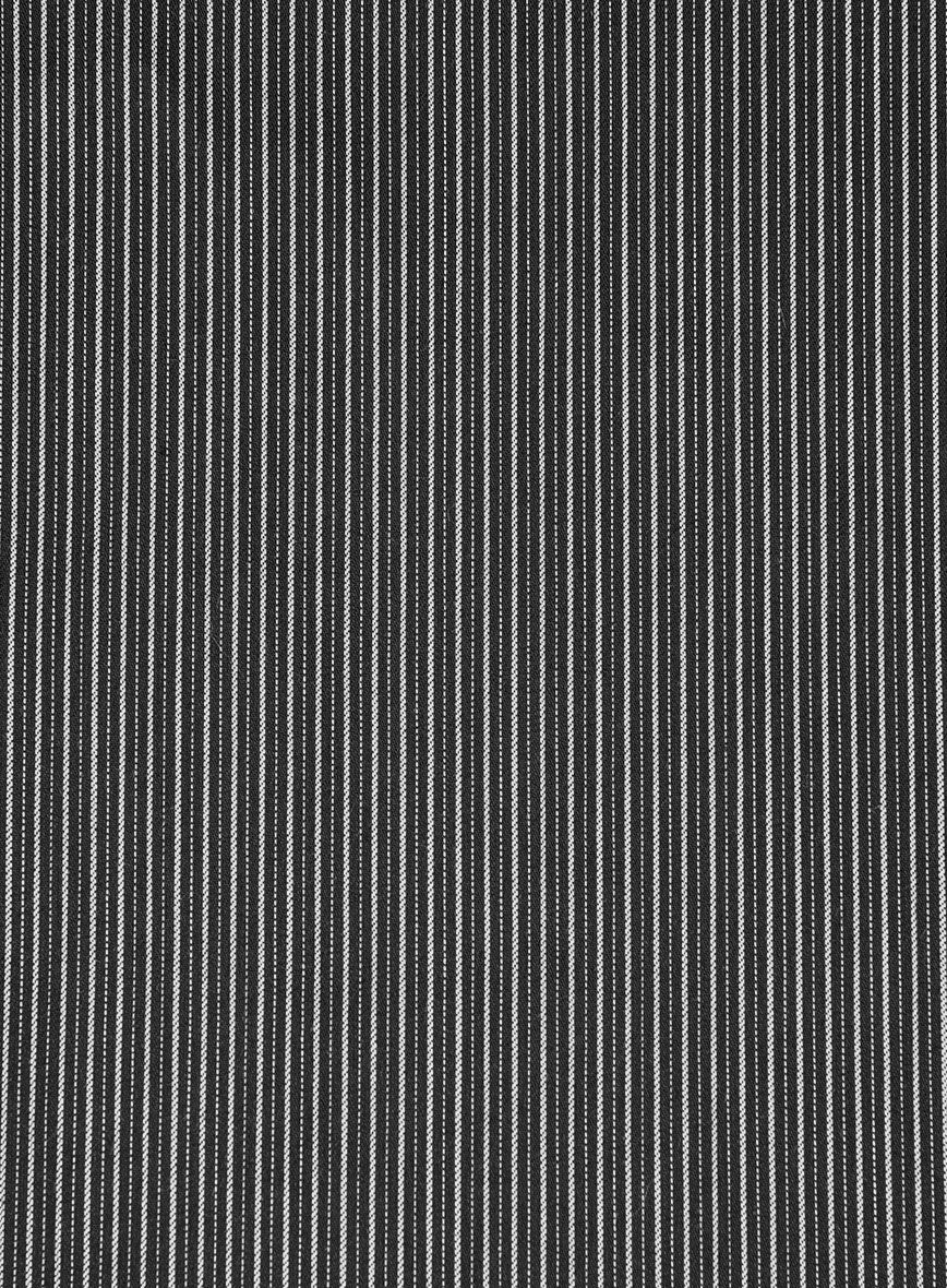 Raven Pinstripe Cotton Shirt - StudioSuits