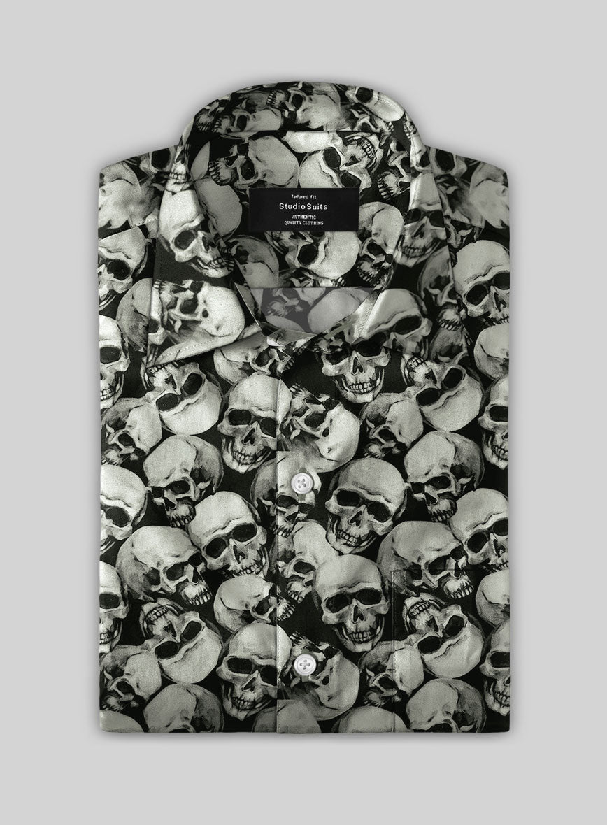 Italian Cotton Rebel Skull Shirt - StudioSuits