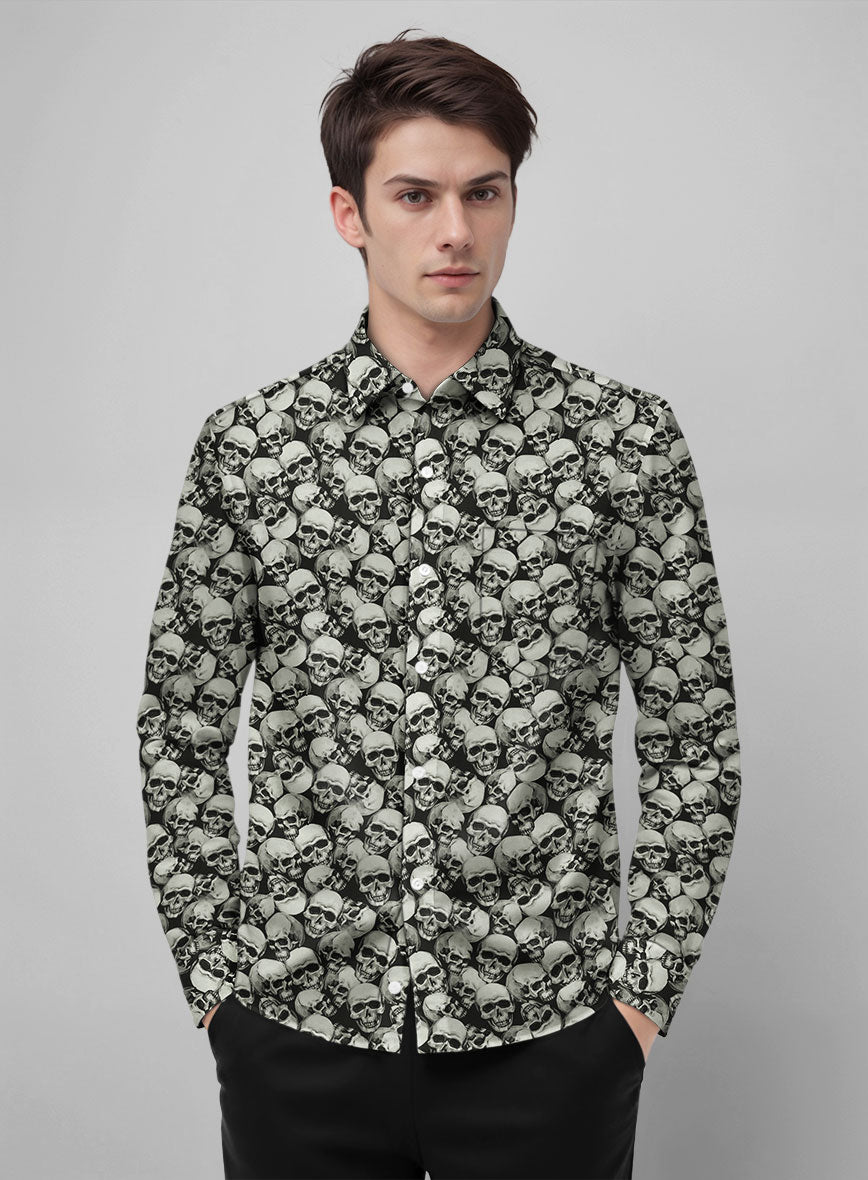 Italian Cotton Rebel Skull Shirt - StudioSuits