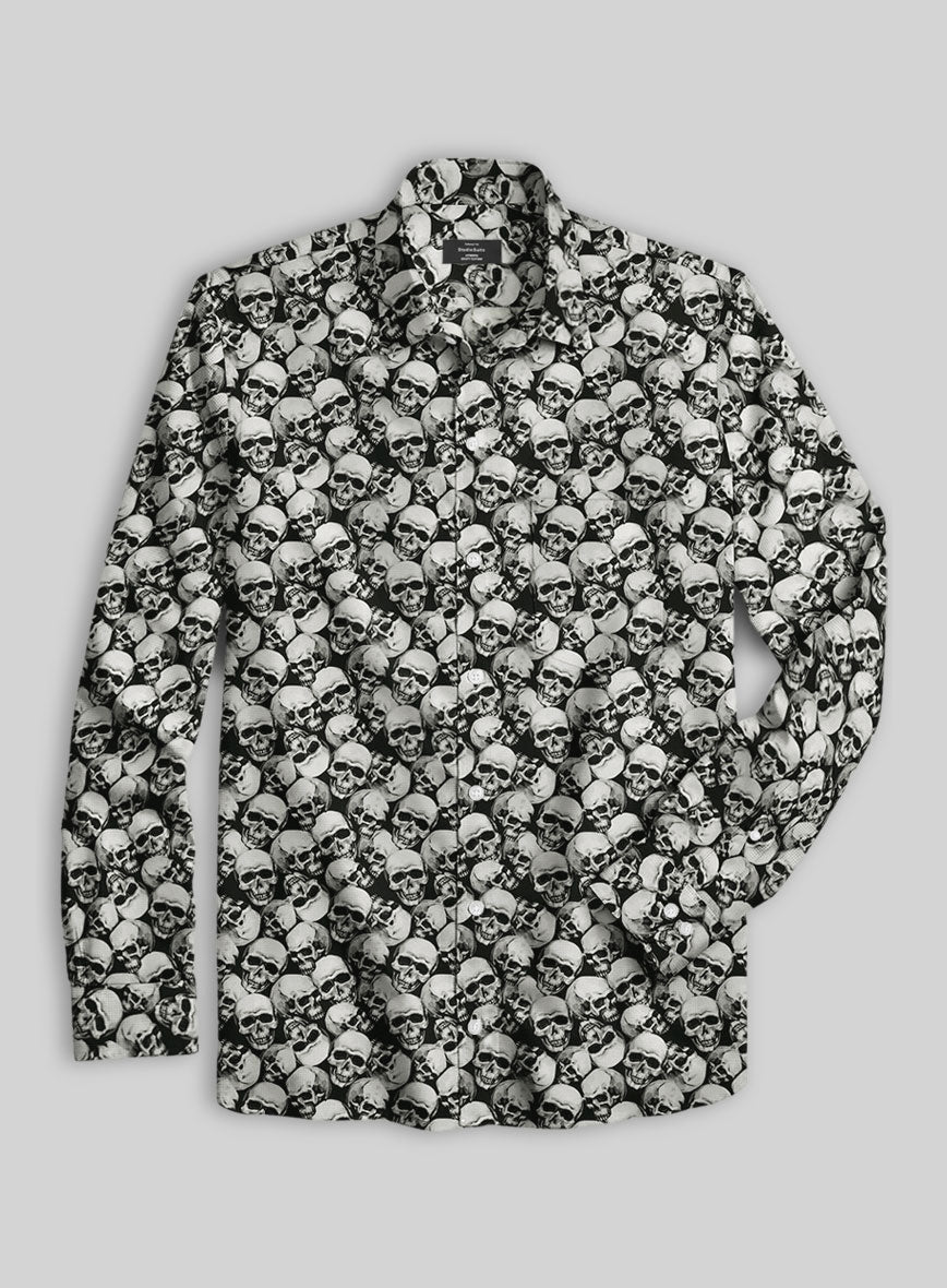 Italian Cotton Rebel Skull Shirt - StudioSuits