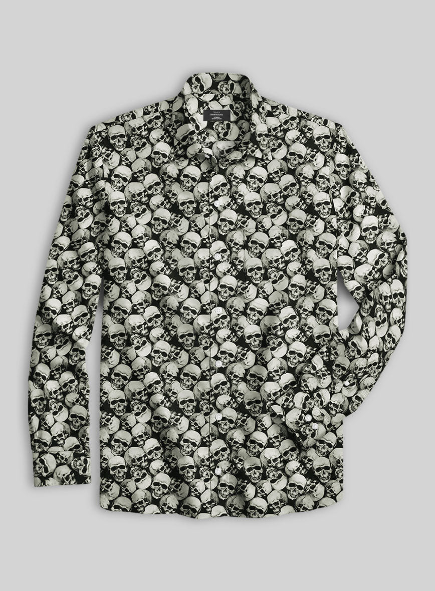 Italian Cotton Rebel Skull Shirt - StudioSuits