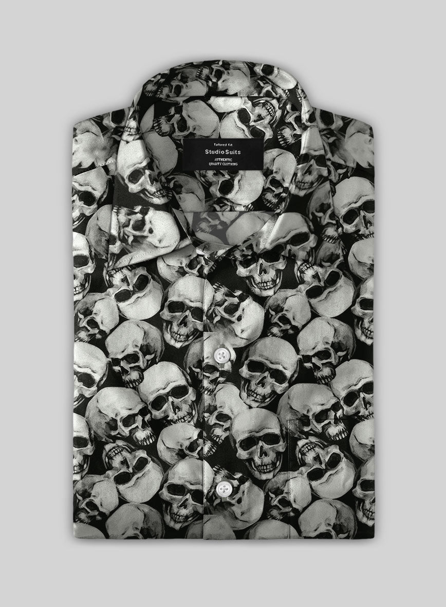 Italian Cotton Rebel Skull Shirt - StudioSuits