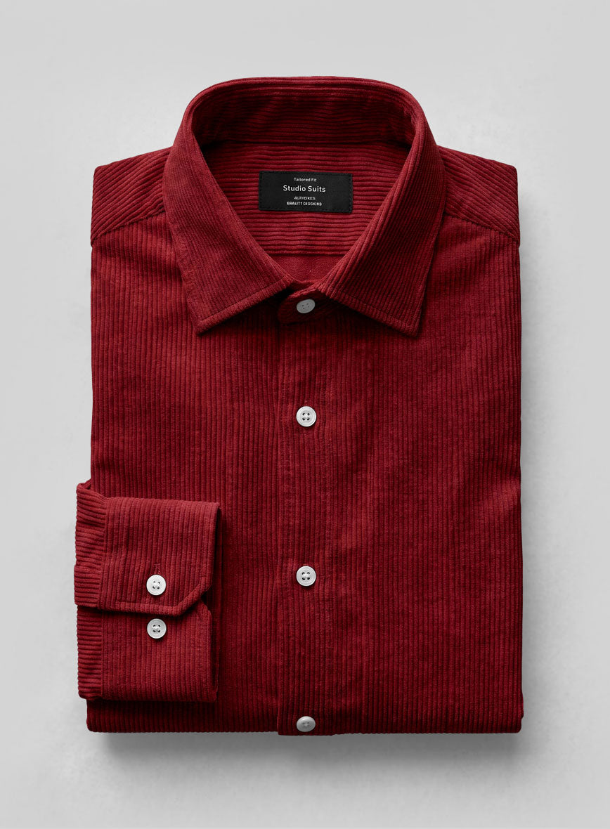 Red Corduroy Shirt - StudioSuits