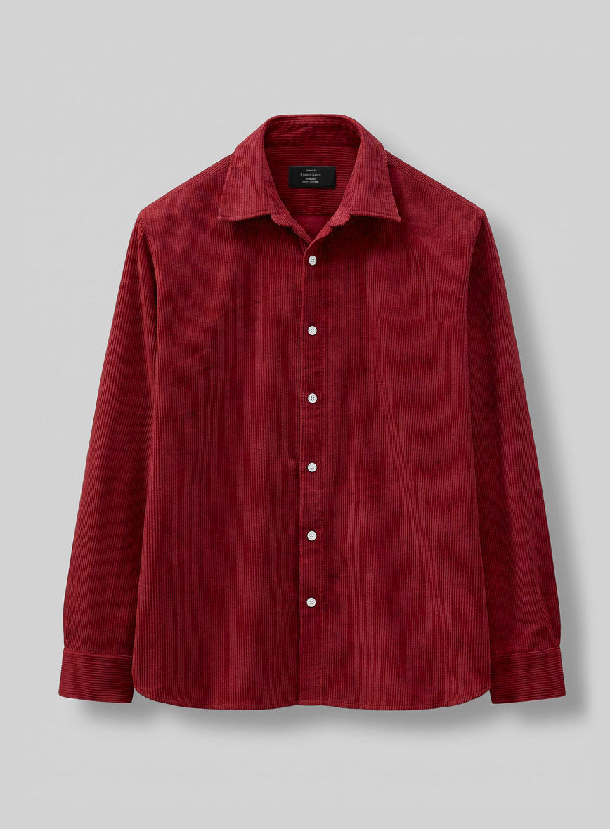 Red Corduroy Shirt - StudioSuits