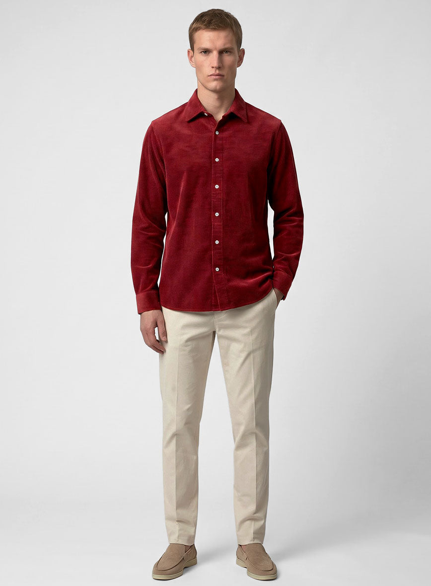 Red Corduroy Shirt - StudioSuits