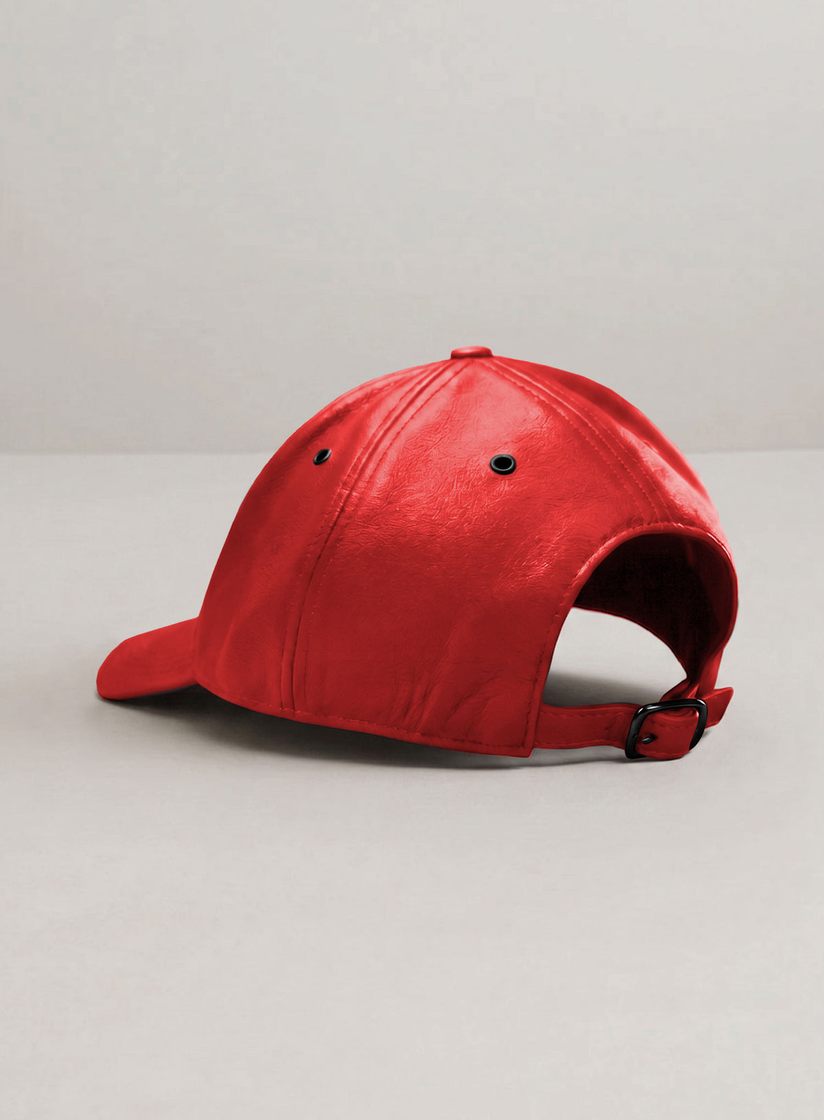 Red Leather Sport Cap - StudioSuits