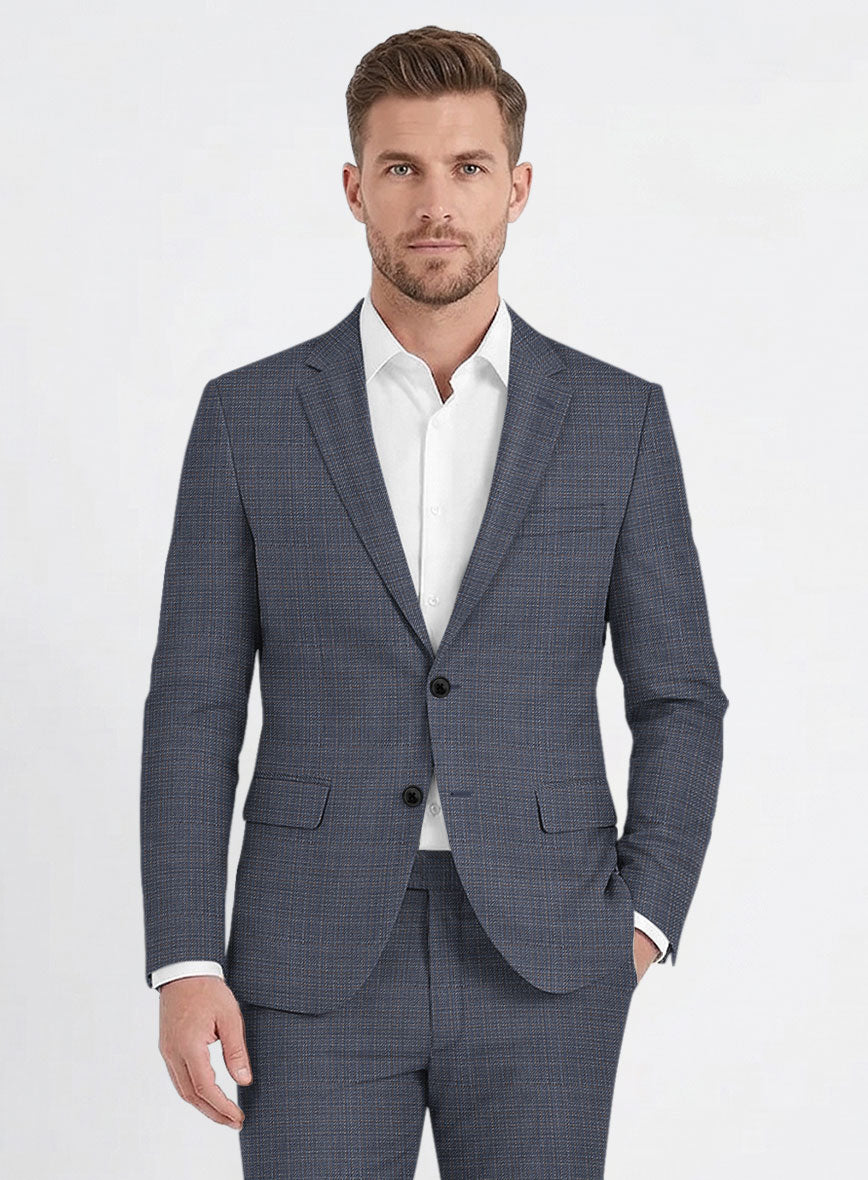 Reda Arijo Blue Wool Jacket - StudioSuits