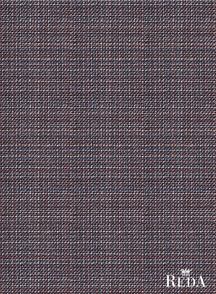 Reda Arijo Maroon Wool Jacket - StudioSuits