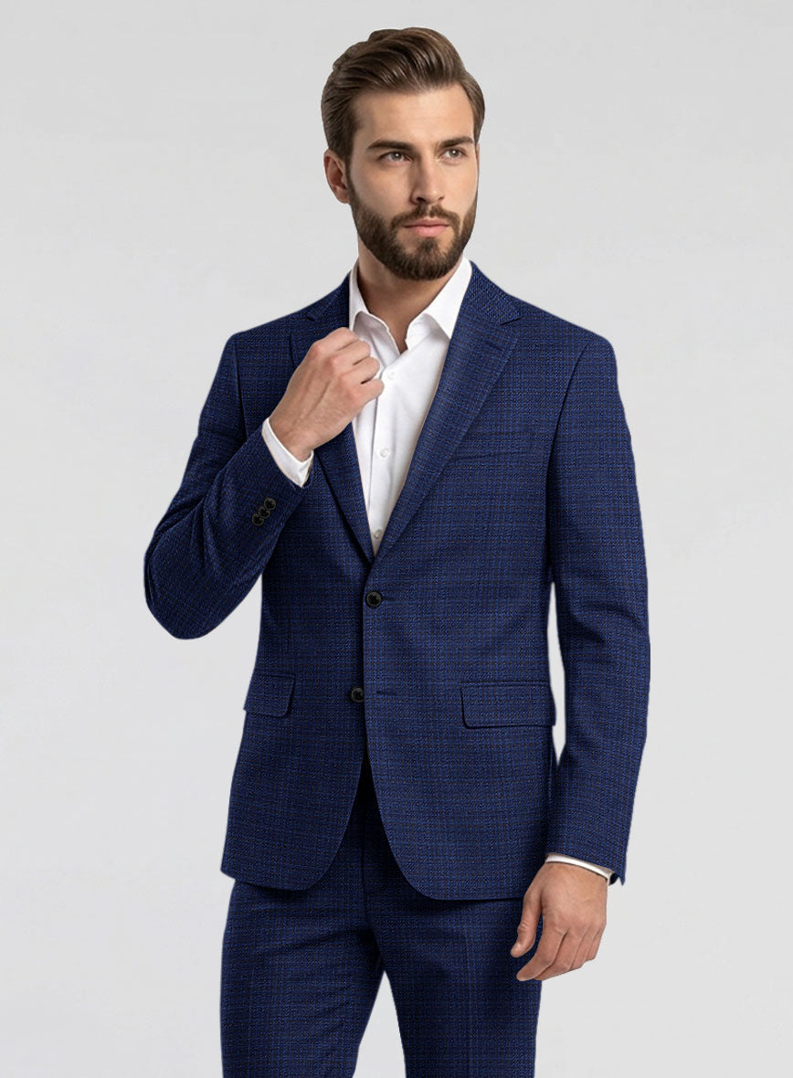 Reda Arijo Royal Blue Wool Jacket - StudioSuits