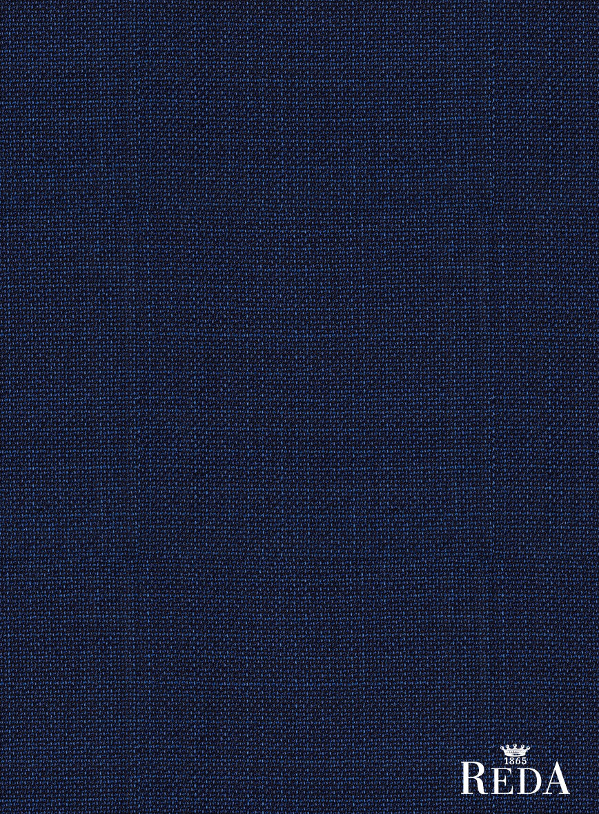 Reda Hopsack Blue Wool Jacket - StudioSuits