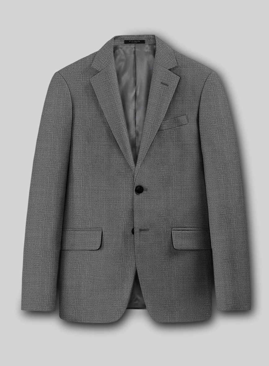 Reda Hopsack Dark Gray Wool Jacket - StudioSuits
