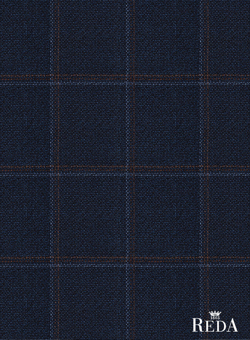 Reda Igidro Blue Checks Wool Jacket - StudioSuits
