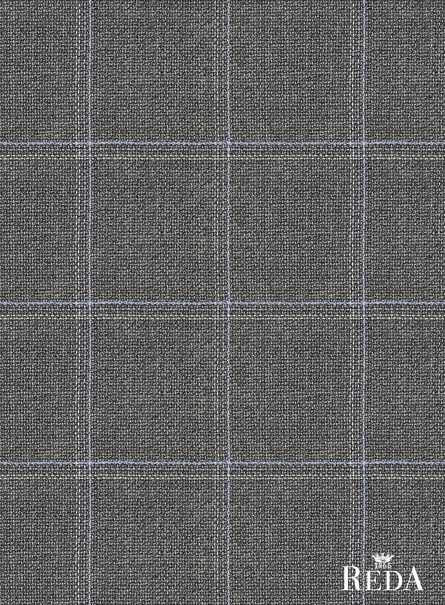 Reda Igidro Gray Checks Wool Jacket - StudioSuits