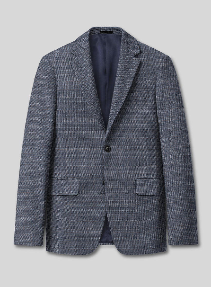 Reda Arijo Blue Wool Jacket - StudioSuits
