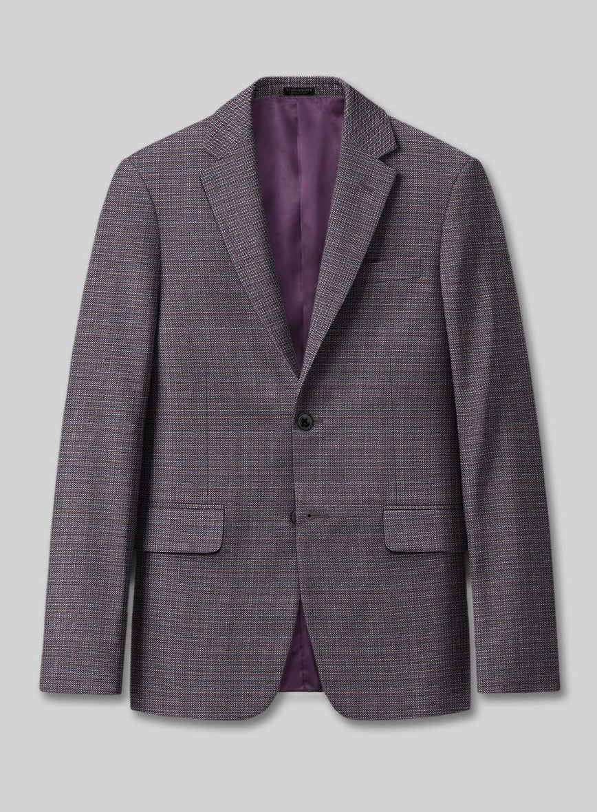 Reda Arijo Maroon Wool Jacket - StudioSuits