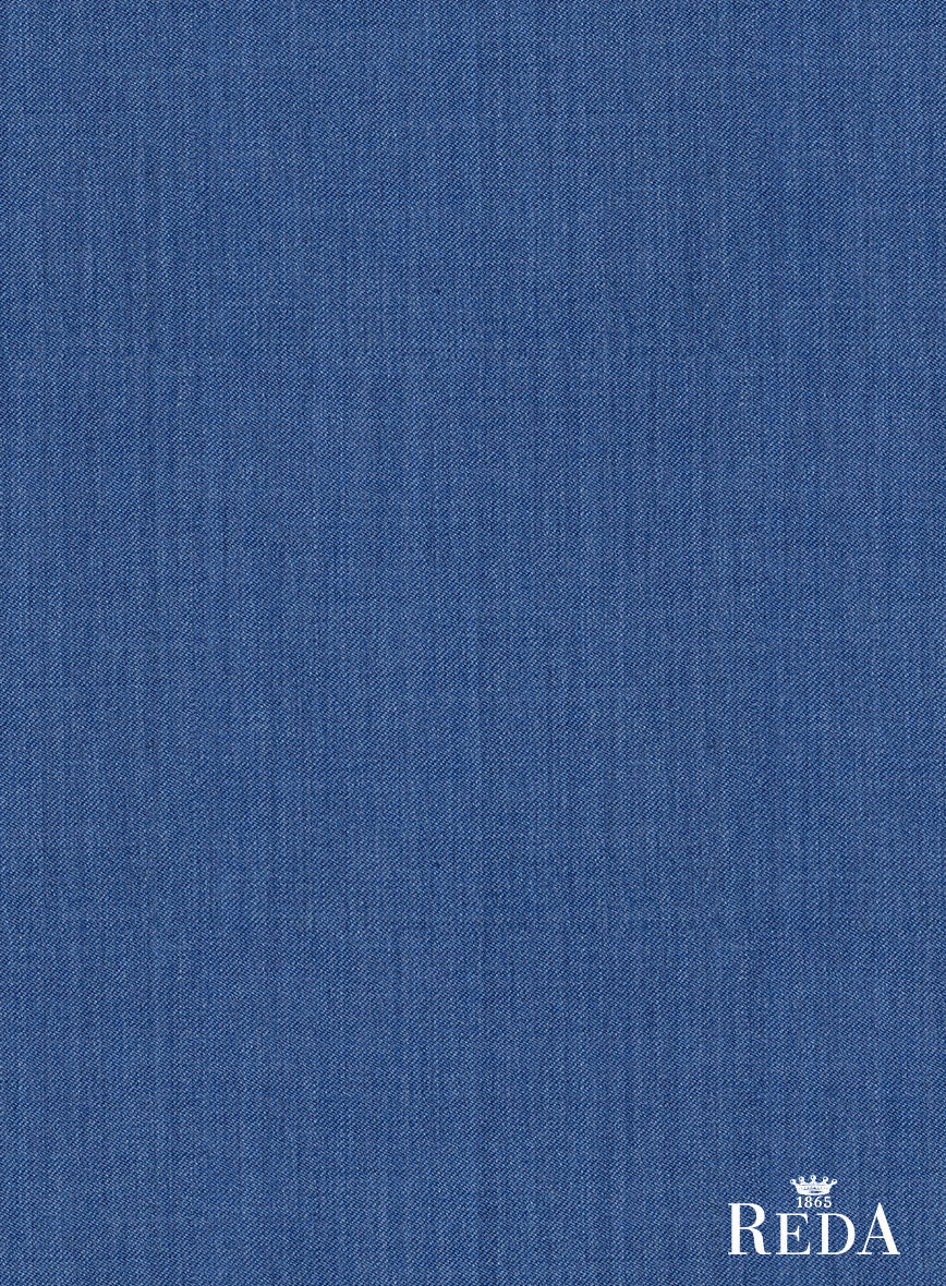 Reda Artic Blue Wool Pants - StudioSuits