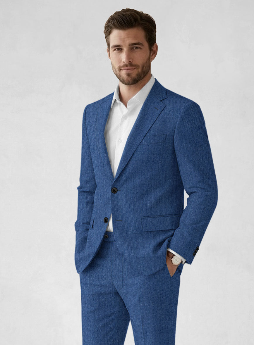 Reda Artic Blue Wool Jacket - StudioSuits