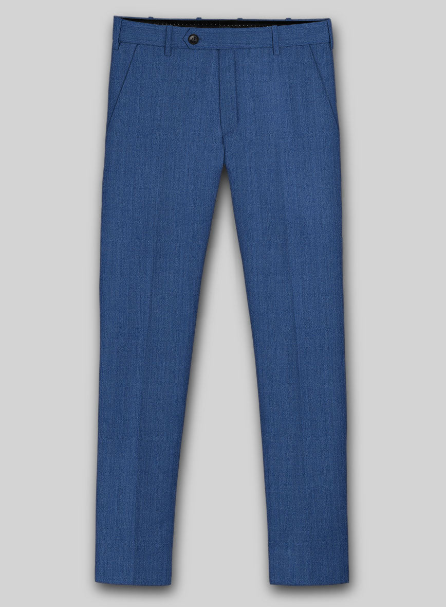 Reda Artic Blue Wool Pants - StudioSuits