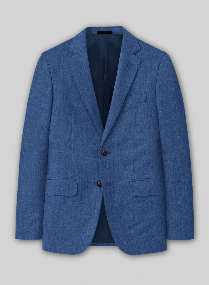 Reda Artic Blue Wool Jacket - StudioSuits