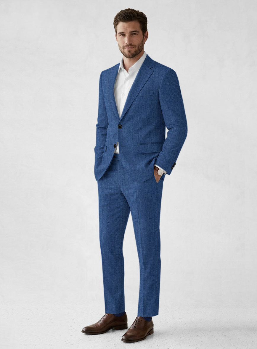 Reda Artic Blue Wool Suit - StudioSuits