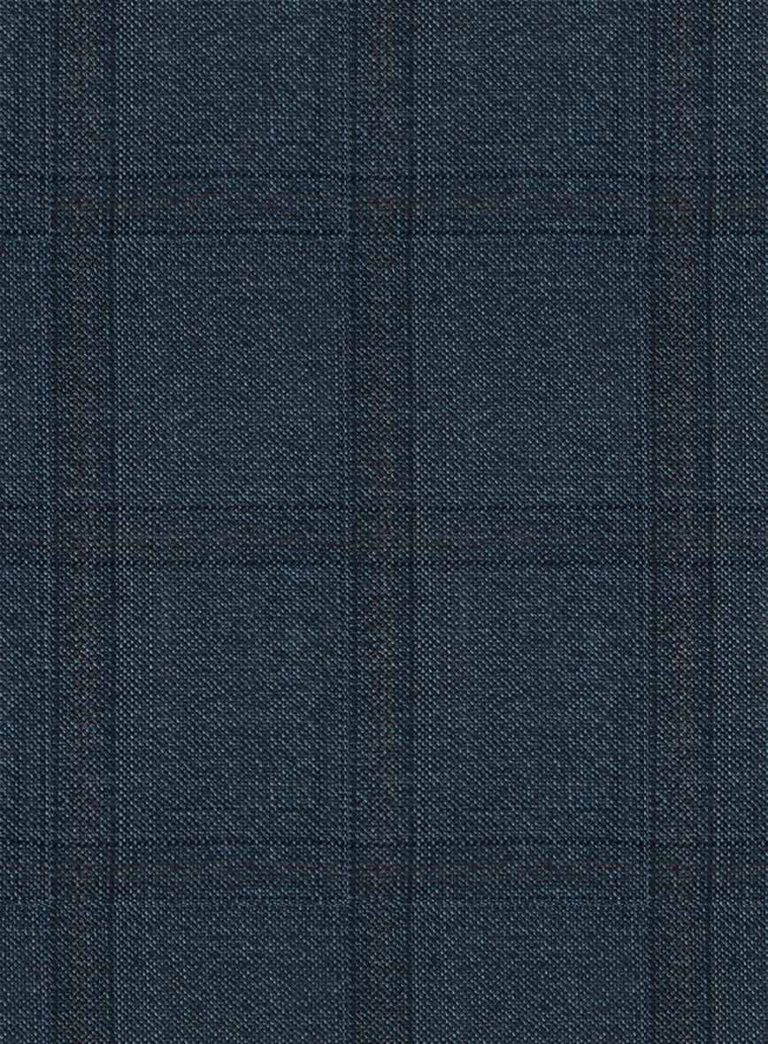Reda Baltie Blue Checks Wool Jacket - StudioSuits