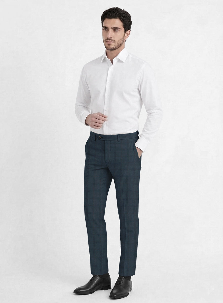 Reda Baltie Blue Checks Wool Suit - StudioSuits