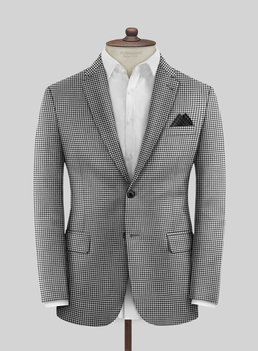 Reda Beltra Black Checks Wool Jacket - StudioSuits