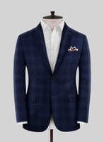 Reda Berato Blue Checks Wool Jacket - StudioSuits
