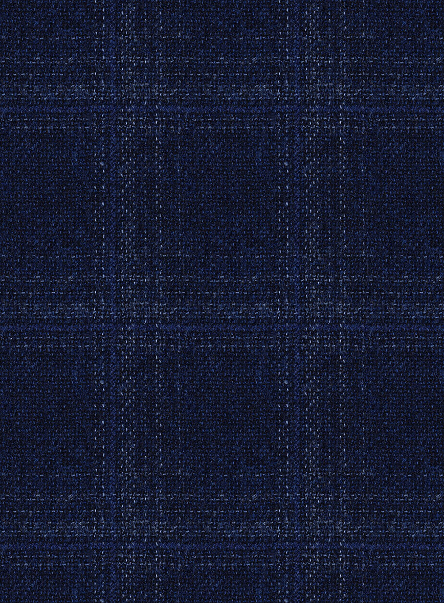 Reda Berato Blue Checks Wool Pants - StudioSuits