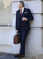 Reda Berato Blue Checks Wool Suit - StudioSuits