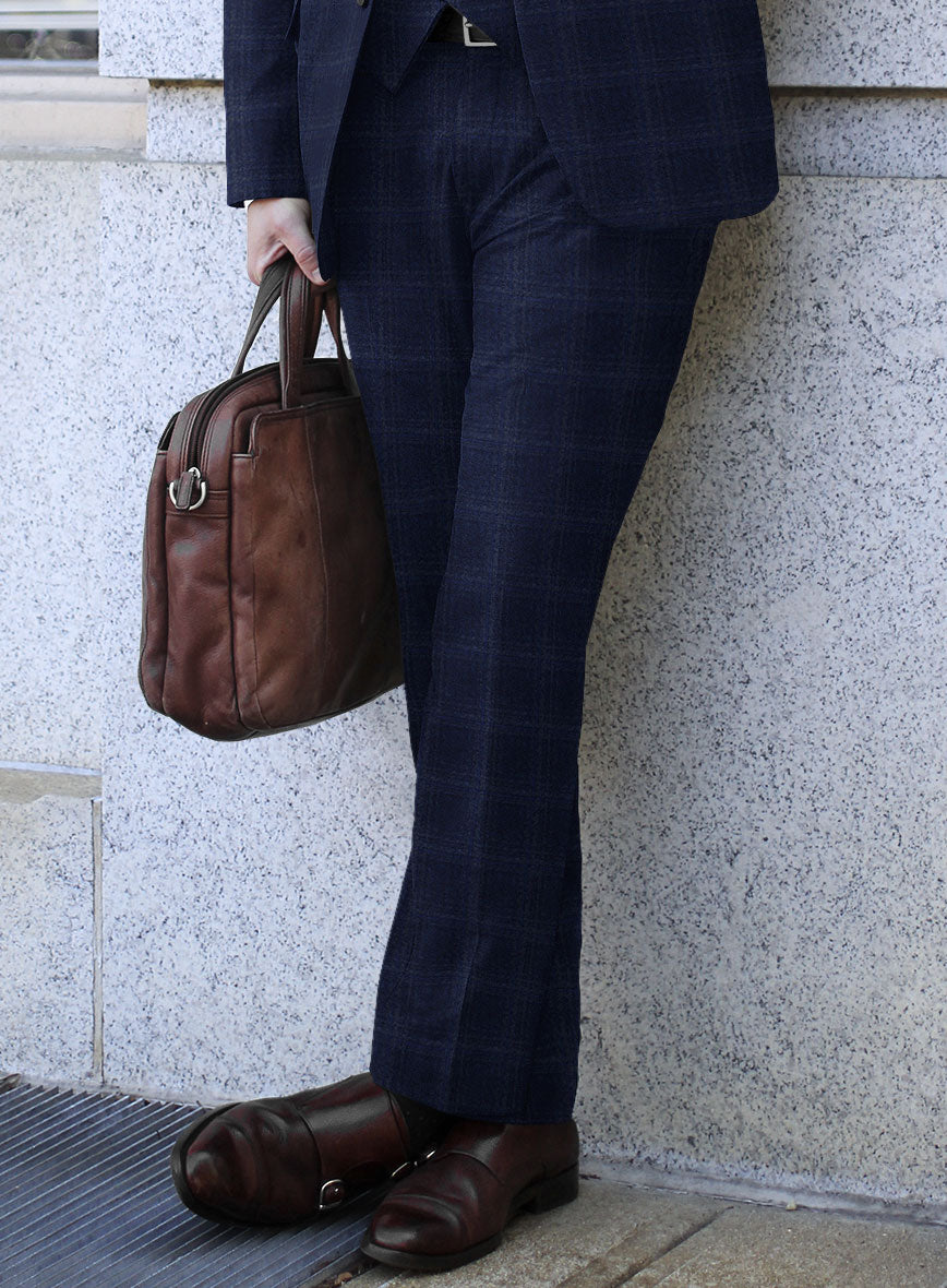 Reda Berato Blue Checks Wool Suit - StudioSuits