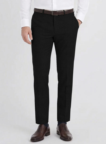 Reda Black Pure Wool Pants – StudioSuits