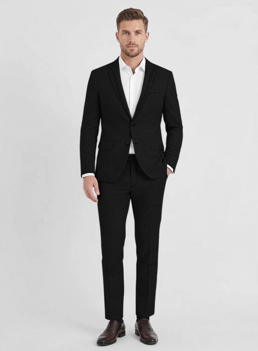 Reda Black Pure Wool Suit - StudioSuits