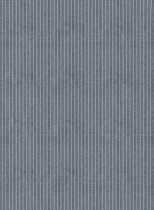 Reda Bond Blue Stripe Wool Pants - StudioSuits