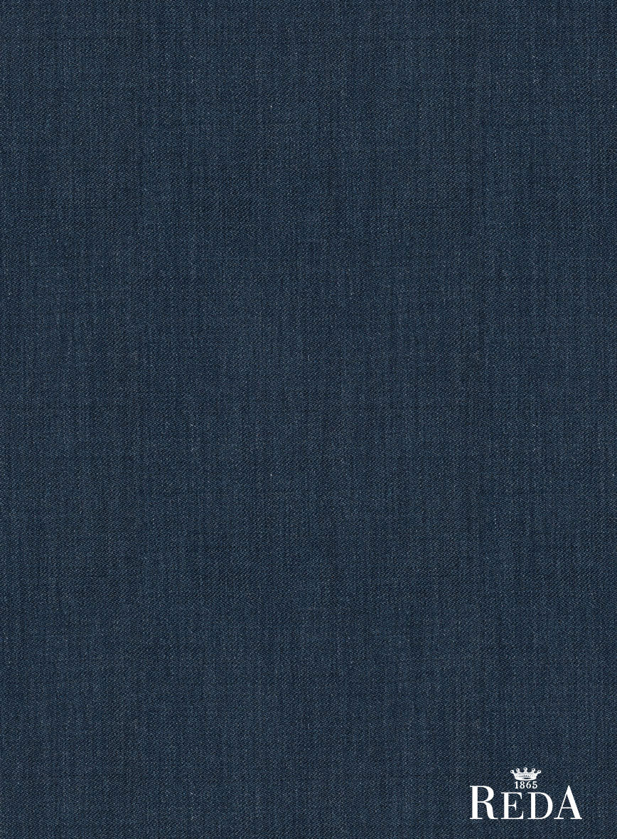 Reda Bond Blue Wool Pants - StudioSuits