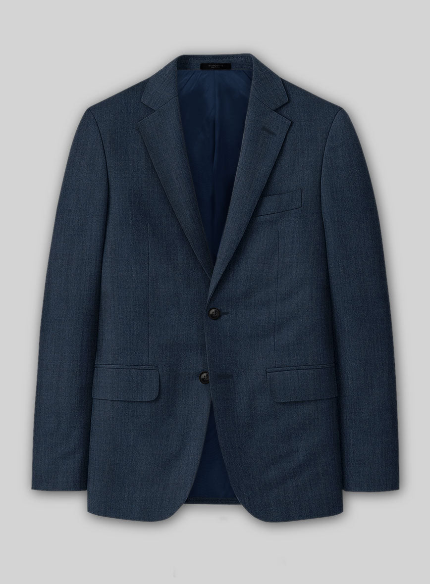 Reda Bond Blue Wool Jacket - StudioSuits